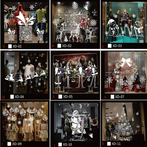 Christmas Snowman Removable Home Vinyl Window Wall