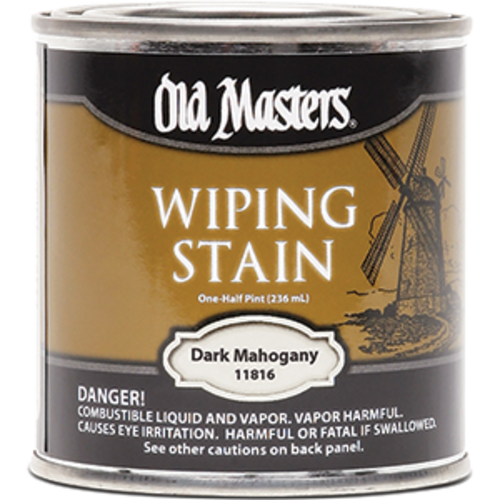 Old Masters 11816 0.5 Pint. Dark Mahogany Wiping Stain- 240 Voc