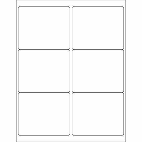 Box Partners LL291 4 x 3.33 in. Opaque White Blockout Laser Labels - P