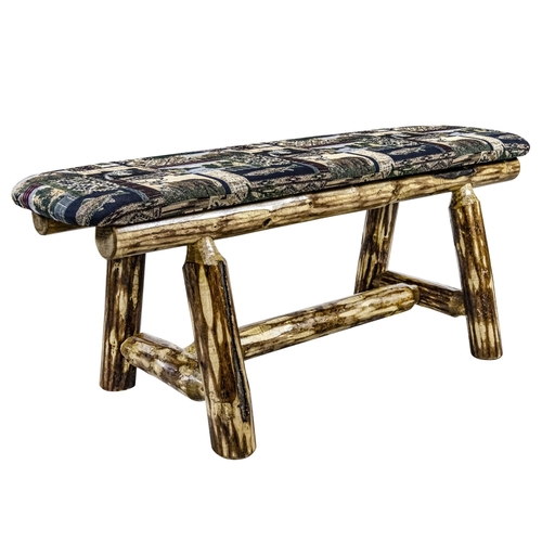 Montana Woodworks MWGCPSB4WOOD Glacier Country Plank Style Bench, 