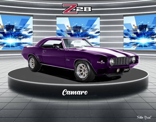 69 Chevy Camaro SS 396 Mouse Pad Classic Muscle Car Hot Rod