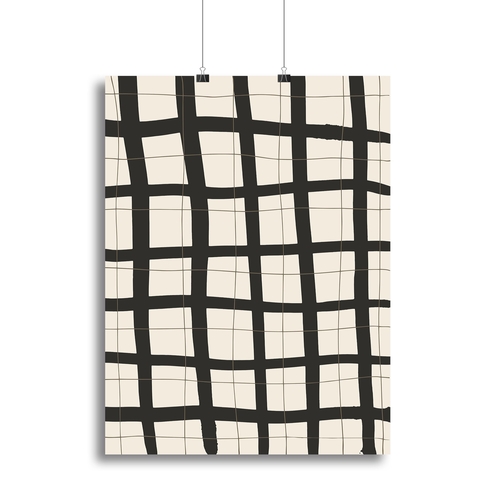 Black Grid Canvas Print or Poster