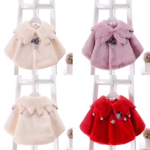 Baby Warm Fur Coat Toddler Baby Kids Girls Warming