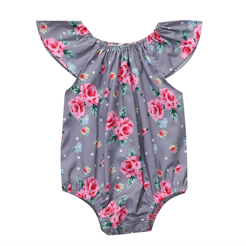 Summer Cotton Baby Girls Bodysuits Petal