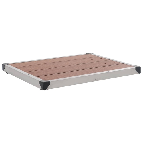 Outdoor Shower Tray WPC Stainless Steel 31.5"x24.4" Brown