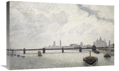 30 in. Charing Cross Bridge, London Art Print - Alfred Sisley
