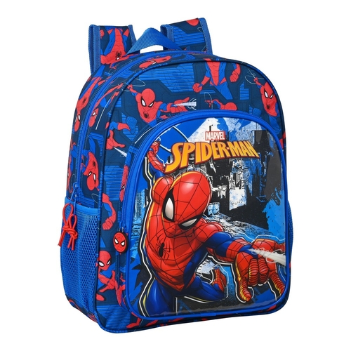 School Bag Spiderman Great power Red Blue (32 x 38 x 12 cm)