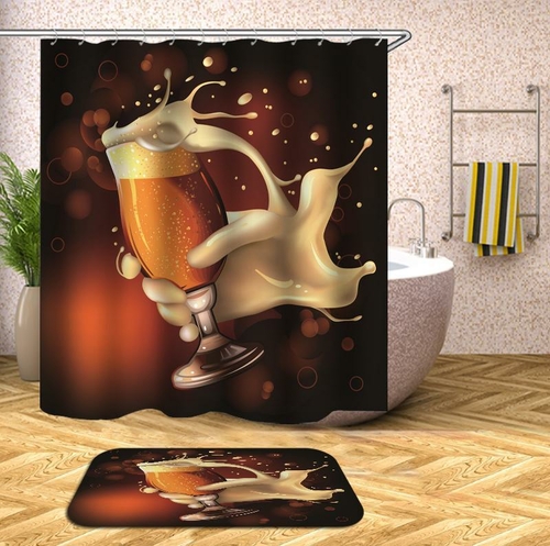 A Glass Of Beer Shower Curtain