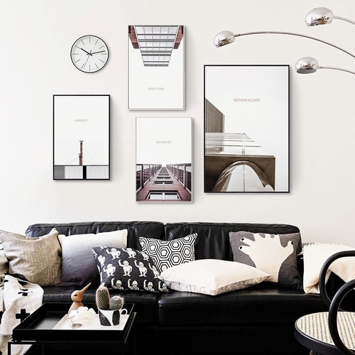 Modern Nordic Building Canvas Painting