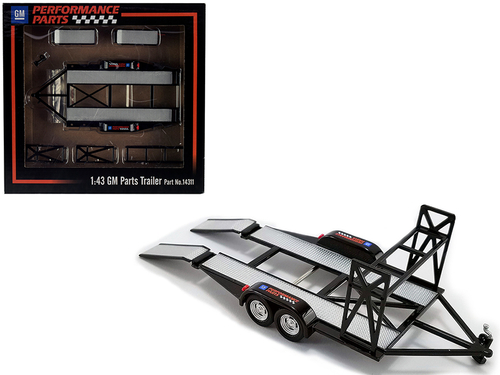 Tandem Car Trailer with Tire Rack Black \GM Performance Parts\" for