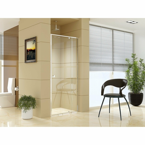 Front: (82~90) x 195cm Adjustable Semi Frameless Shower Screen in