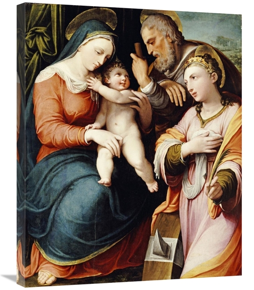Global Gallery GCS-267395-30-142 30 in. The Holy Family with Saint Cat