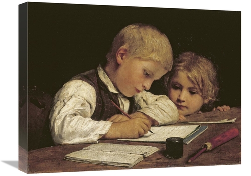 Global Gallery GCS-267646-22-142 22 in. A Boy Writing Art Print - Albe