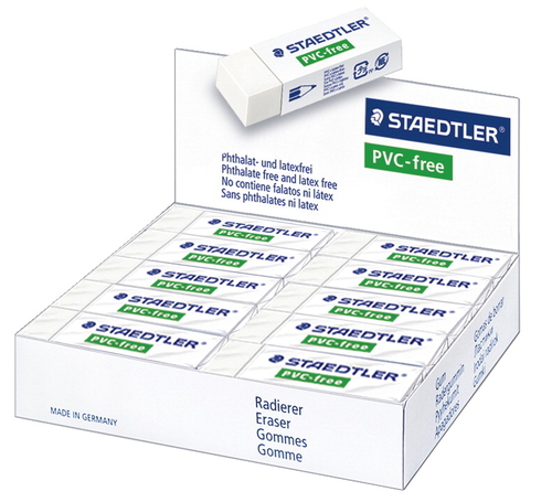 Staedtler 2004274 2.5 x 1 x 0.5 in. PVC-Free Erasers, White - Pack