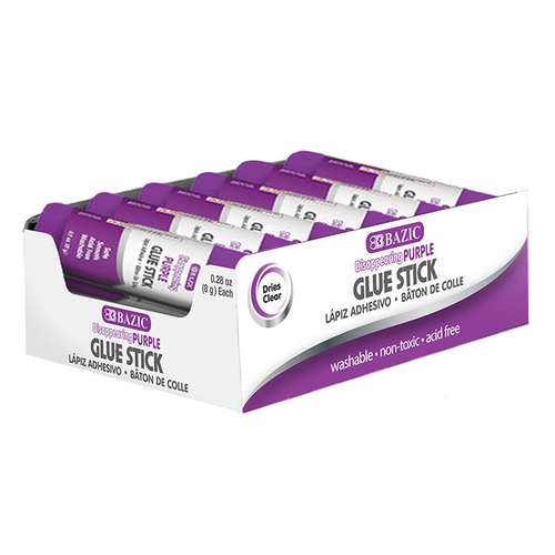 BAZIC 0.28 oz Small Washable Purple Glue Sticks