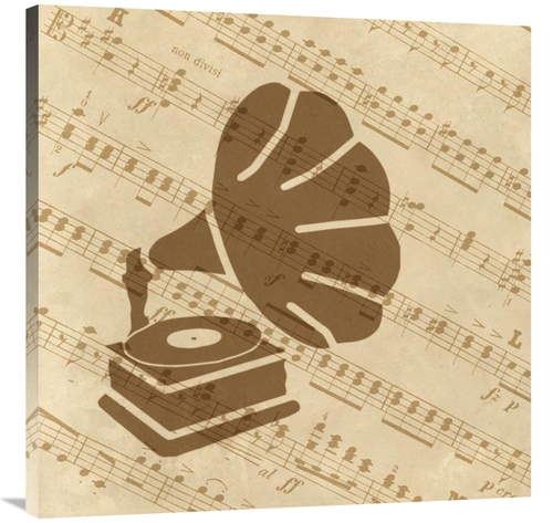 Global Gallery GCS-453947-3636-142 36 x 36 in. Music - Phonograph Art 