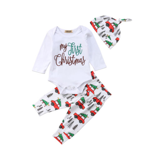 Xmas Newborn Baby Boy Girl Clothes Christmas