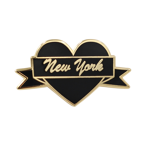 I Heart New York – Black & Gold City Pin