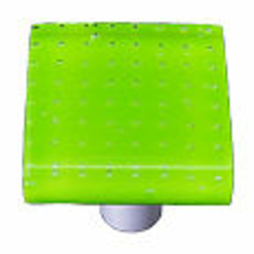 Hot Knobs HK1205-KA Bubbles Spring Green Square Glass Cabinet Knob - A