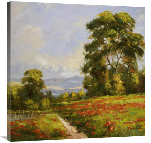 Global Gallery GCS-132503-3636-142 36 x 36 in. Home Trail Flowers Art 