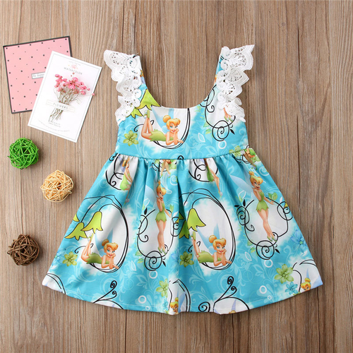 Pudcoco Summer Casual Kids Baby Girls Lace Cartoon