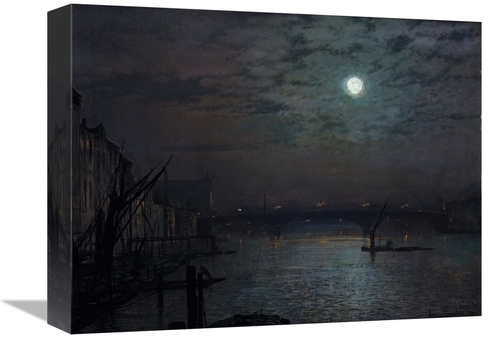 Global Gallery GCS-266446-16-142 16 in. Southwark Bridge by Moonlight 