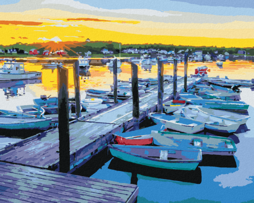 Paint by Numbers - HARBOUR AND SUNSET (TED DAVIS)