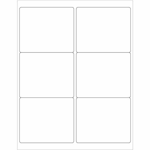 Box Partners LL127MC 4 x 3.33 in. White Rectangle Laser Labels& Master