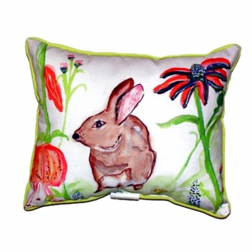 Betsy Drake ZP371 Brown Rabbit Left Extra Large Zippered Pillow - 20 x