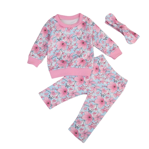 New Kids Baby Girls Floral Long Sleeve Tops