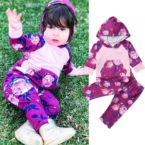 New Fashion Infant Baby Girl Floral Autumn