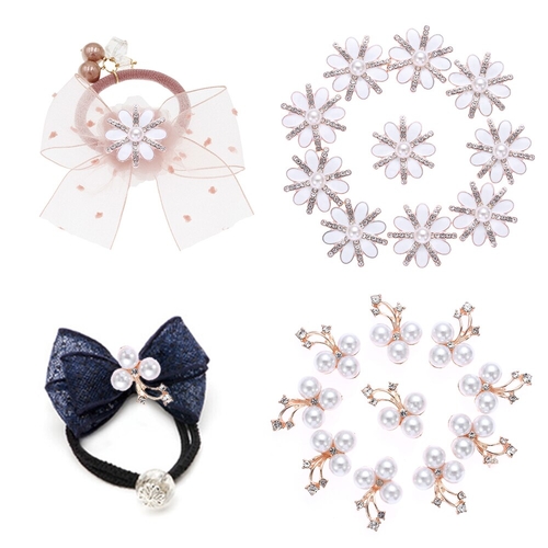 10pcs/set Flower Rhinestones Buttons Pearl button