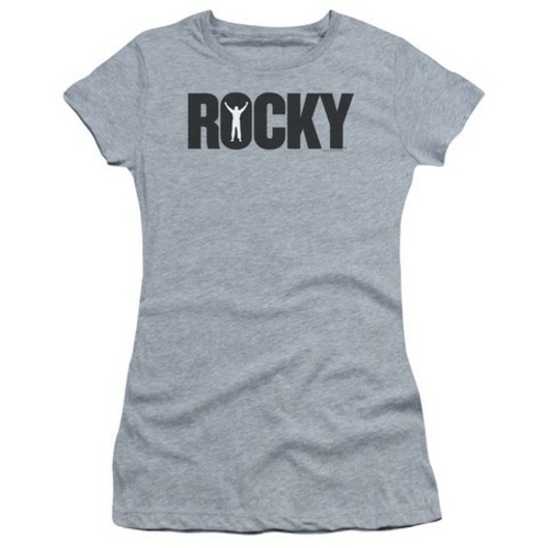 Trevco Mgm-Rocky-Logo Short Sleeve Junior Sheer Tee, Heather - 2X