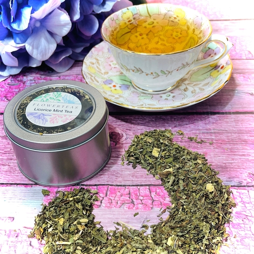 Licorice Mint Tea Loose Leaf No Caffeine in Tin