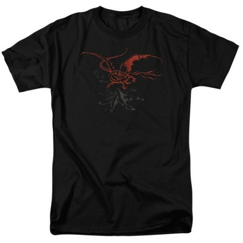 The Hobbit-Smaug Short Sleeve Adult 18-1 Tee, Black - Small