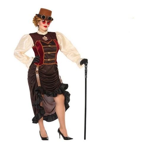 Costume for Adults DISFRAZ STEAMPUNK XXL Shine Inline Brown Steampunk