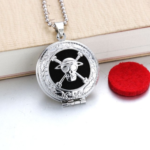 Bone Vintage Aroma Diffuser Necklace Open Antique