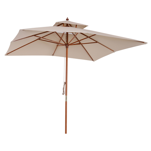 Outsunny New Patio Garden Sun Umbrella Sunshade Folding Canopy Parasol