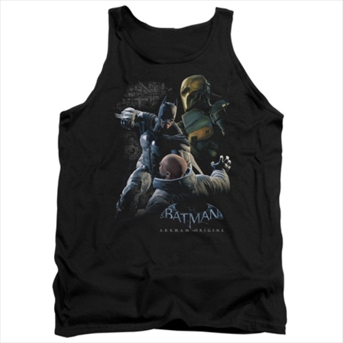 Batman Arkham Origins-Punch - Adult Tank Top, Black - Small