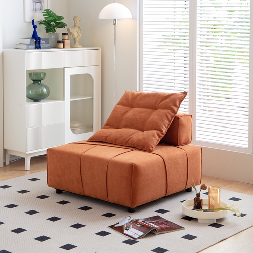 Modular Sectional single sofa,Armless Chair with Removable Back