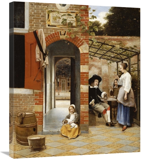 Global Gallery GCS-266168-30-142 30 in. Courtyard of a House in Delft 