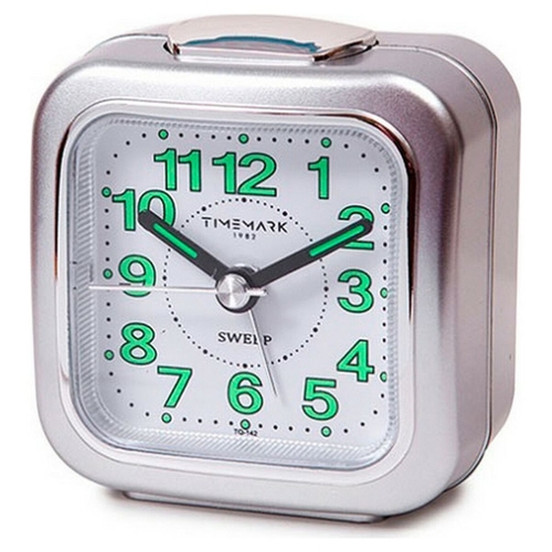 Analogue Alarm Clock Timemark Silver (7.5 x 8 x 4.5 cm)