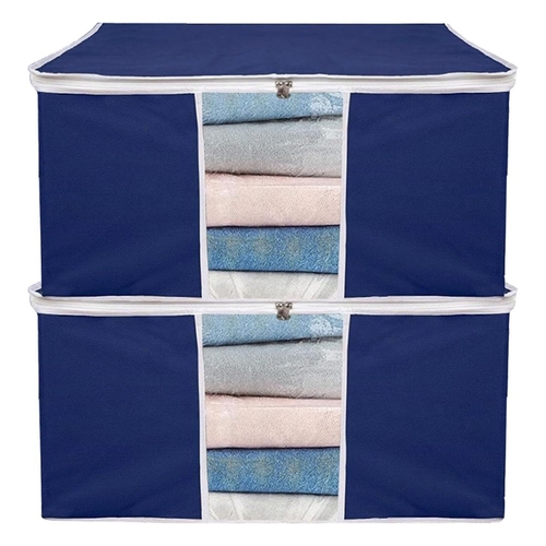 Non Woven Clothes Storage Organizer Saree Cover With Zip Solid