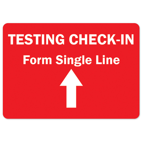 SignMission OS-NS-D-1824-25465 Covid-19 Notice Sign - Testing Check-in