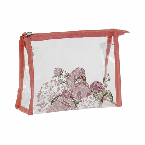 Toilet Bag DKD Home Decor 20 x 6 x 15 cm Floral Transparent