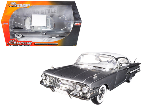 1960 Chevrolet Impala Silver \Showroom Floor\" 1/24 Diecast Model Car