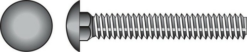 Hillman 0832510 0.25 x 1 in. Stainless Steel Carriage Bolts  50 per Bo