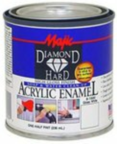 Majic Paints 8-1519-4 0.5 Pint Gloss Off White Diamond Hard Acrylic En