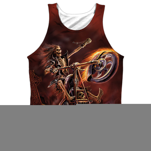 Trevco AS115FB-TKPP-5 Anne Stokes & Hellrider Front & Back Print-Adult