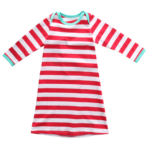 Newborn Babies Xmas Stripes Sleepwear Baby Girls